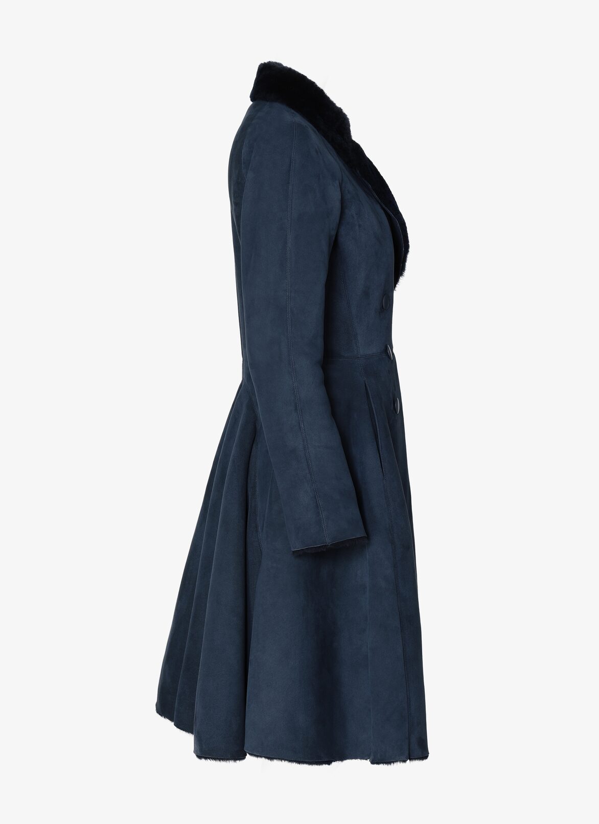 Merino Woolen Coat ALAÏA DARK NAVY MERINO WOOLEN COAT